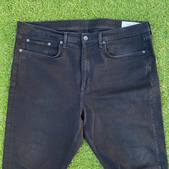 Rag & Bone Men's Fit 1 Skinny Black Denim Jeans 40x32 - Picture 4 of 5